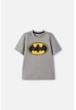 Camiseta De Batman Manga Corta Gris Para Niño 12 de DC COMICS