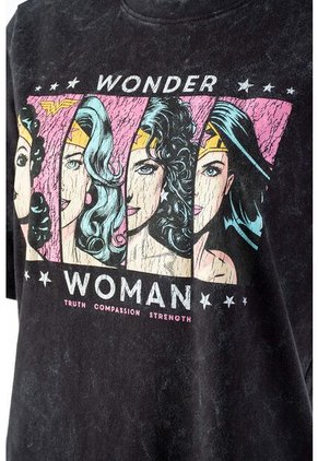 Camiseta De Wonder Woman Regular Fit Para Mujer XS