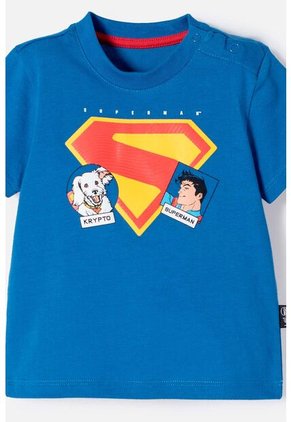Conjunto De Superman Con Pantalón Azul Para Bebé Niño 6-9