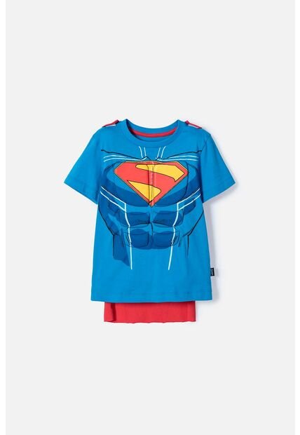 Camiseta De Superman Con Capa Multicolor Para Niño 2T A 5T 3T
