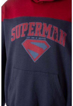 Buzo De Superman Azul Y Rojo Con Capucha Para Hombre XS