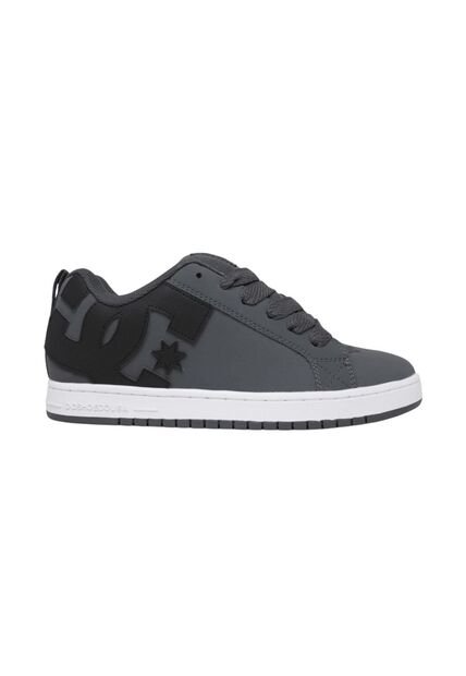 Tenis DC Shoes Court Graffik Hombre Color Gris Con Negro