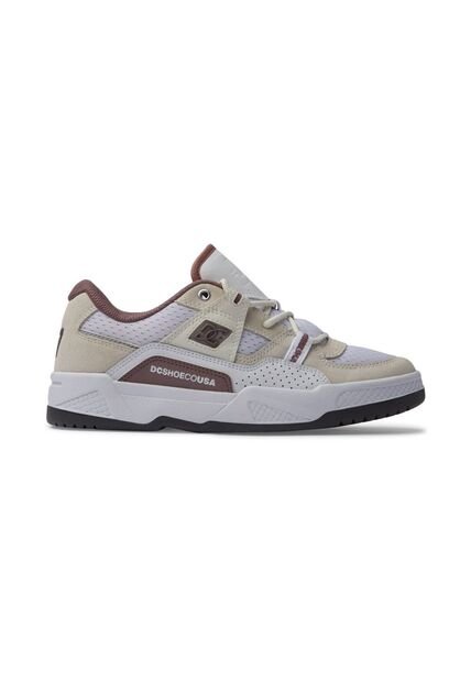 Tenis DC Shoes Construc Para Mujer Color Blanco Y Café