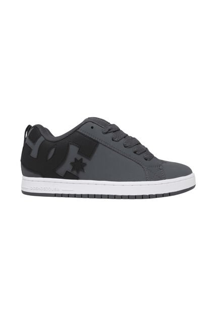 Tenis DC Shoes Court Graffik Hombre Color Gris Con Negro