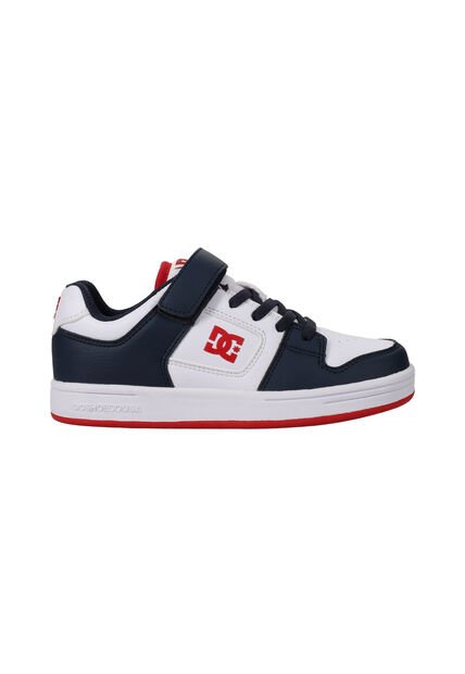 Tenis DC Shoes Manteca 4 Niño Color Blanco Con Azul