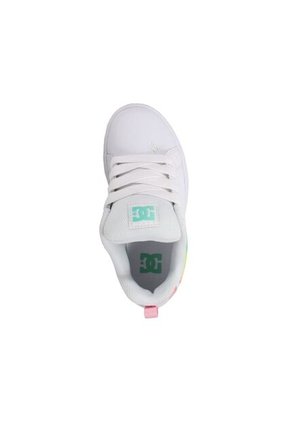 Tenis DC Shoes Court Graffik Niña Color Blanco Multicolor