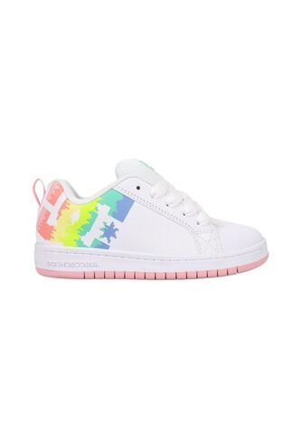 Tenis DC Shoes Court Graffik Niña Color Blanco Multicolor Dc Shoes