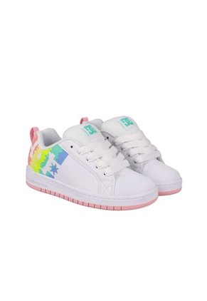 Tenis DC Shoes Court Graffik Niña Color Blanco Multicolor