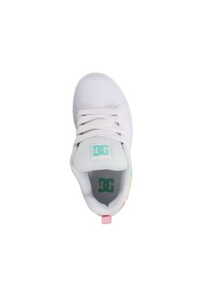 Tenis DC Shoes Court Graffik Niña Color Blanco Multicolor
