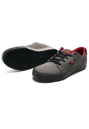 Tenis Skateboarding Gris-Rojo-Negro Dc Shoes Anvil Tx Mx