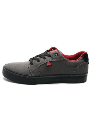 Tenis Skateboarding Gris-Rojo-Negro Dc Shoes Anvil Tx Mx