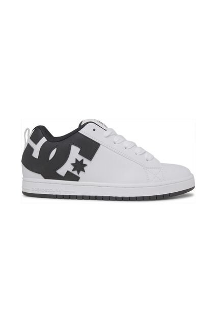 Tenis DC Shoes Court Graffik Para Hombre Color Blanco