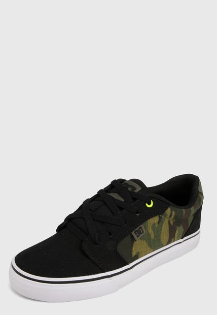 Tenis Skateboarding Negro-Verde-Café-Blanco Dc Shoes Anvil Tx