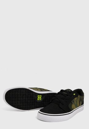 Tenis Skateboarding Negro-Verde-Café-Blanco Dc Shoes Anvil Tx