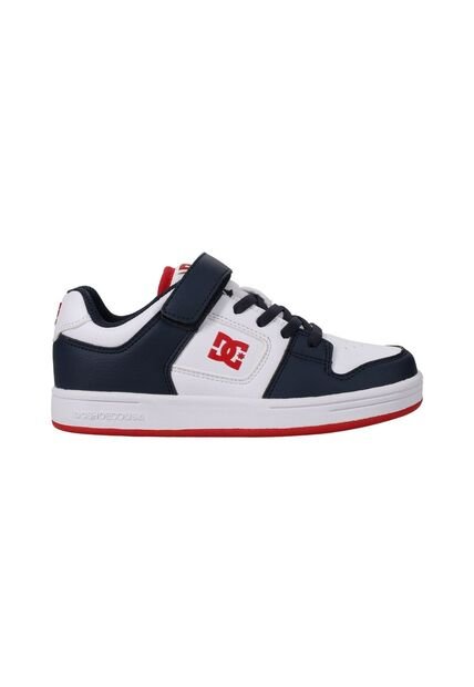 Tenis DC Shoes Manteca 4 Niño Color Blanco Con Azul