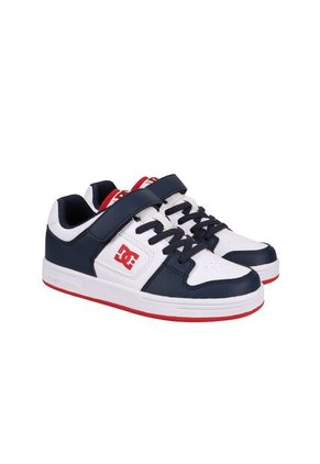 Tenis DC Shoes Manteca 4 Niño Color Blanco Con Azul
