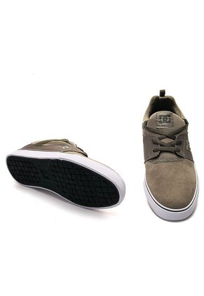 Tenis Skateboarding Café-Verde Oliva Dc Shoes Heathrow Vulc