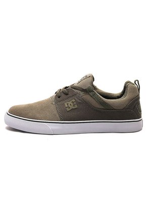 Tenis Skateboarding Café-Verde Oliva Dc Shoes Heathrow Vulc