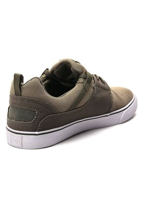 Tenis Skateboarding Café-Verde Oliva Dc Shoes Heathrow Vulc