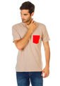 Camiseta Beige-Rojo DC Shoes Double Up Tee de Dc Shoes