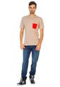 Camiseta Beige-Rojo DC Shoes Double Up Tee de Dc Shoes