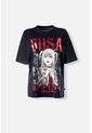 Camiseta De Death Note Oversized Fit Para Mujer XL de DEATH NOTE
