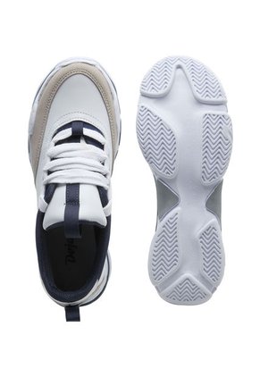 Tenis Blanco-Beige-Azul DEJA VU