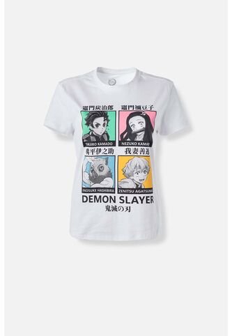 Camiseta De Demon Slayer Slim Fit Para Mujer L DEMON SLAYER