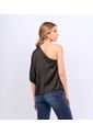 Blusa Asimetrica Medio Hombro Para Mujer Unicolor Derek de Derek