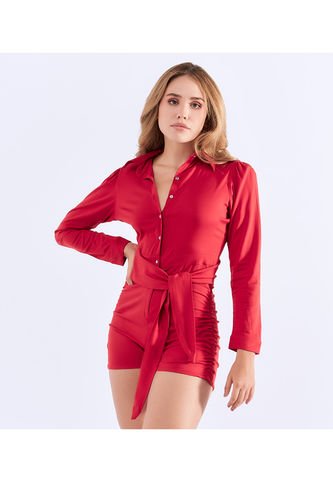 Enterizo Para Mujer Manga Larga Unicolor Derek Derek