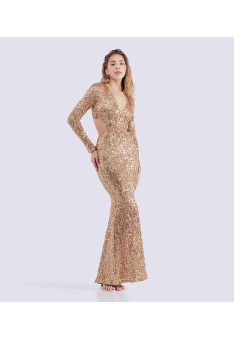 Vestido Para Mujer Largo Lentejuelas Derek Derek