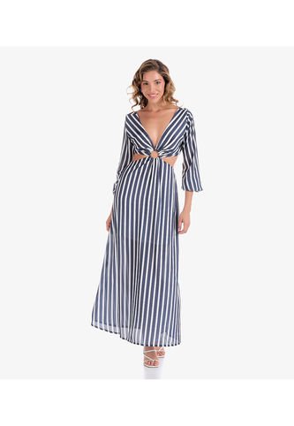 Vestido A Rayas Largo Para Mujer Derek Derek