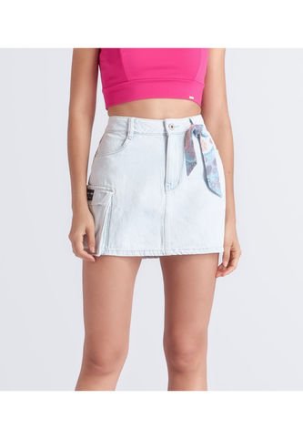 Falda Para Mujer En Indigo Tipo Cargo Derek Derek