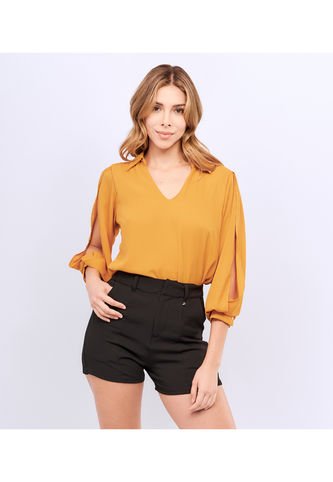 Blusa Para Mujer Manga Larga Unicolor Derek Derek