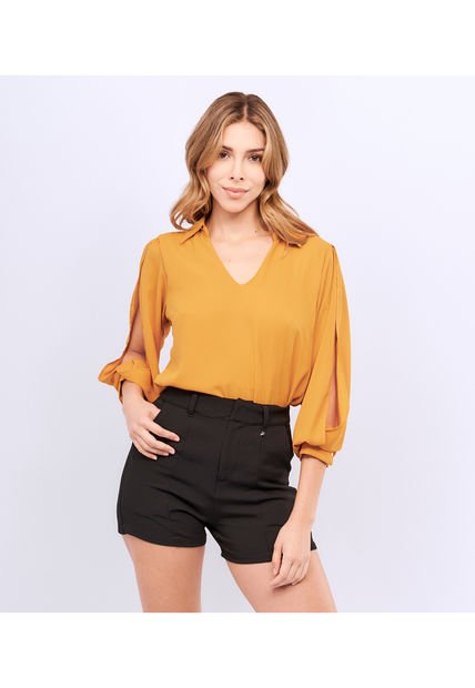 Blusa Para Mujer Manga Larga Unicolor Derek