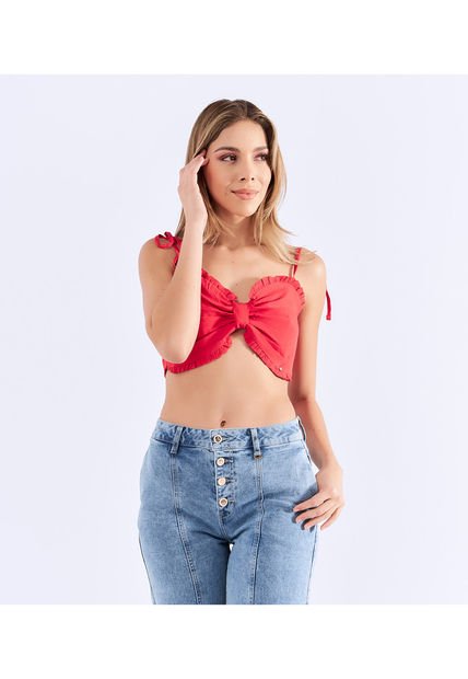 Blusa De Tiras Para Mujer Encauchada Derek