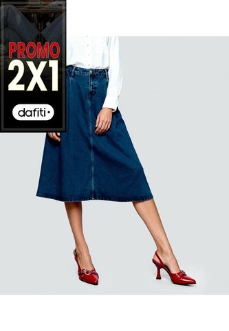 Falda Para Mujer Azul Medio_Oscuro Derek Derek