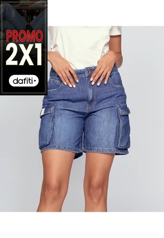 Short Para Mujer Azul Medio_Oscuro Derek Derek