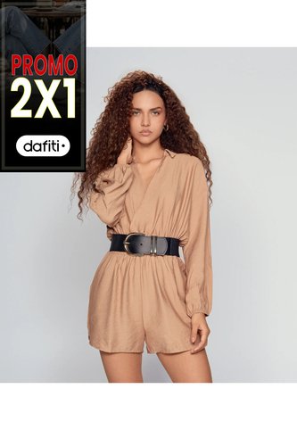 Enterizo Short Para Mujer Manga Larga  Derek Derek