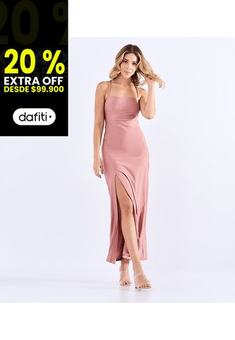 Vestido Para Mujer Largo Con Abertura Derek Derek