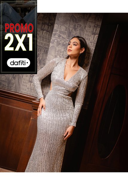 Vestido Para Mujer Largo Lentejuelas Derek