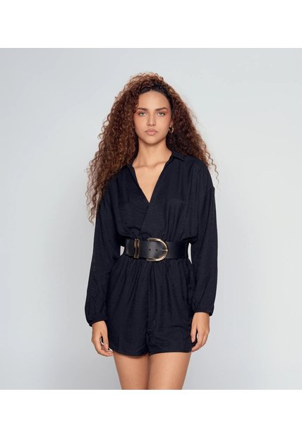 Enterizo Short Para Mujer Manga Larga  Derek