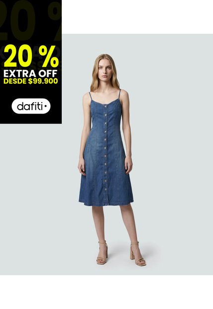 Vestido Para Mujer Azul Medio_Claro Derek