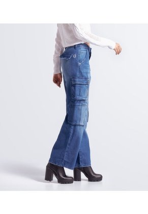 Jean Para Mujer Tipo Cargo Con Cremalleras Barcelona Avril Derek