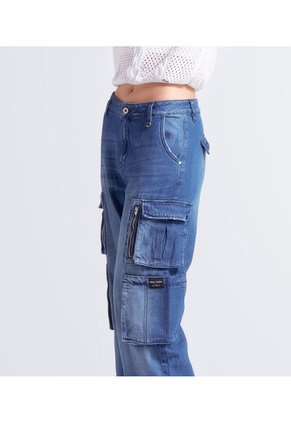 Jean Para Mujer Tipo Cargo Con Cremalleras Barcelona Avril Derek