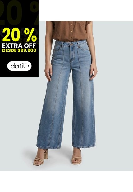 Jean Para Mujer Azul Medio_Claro Derek