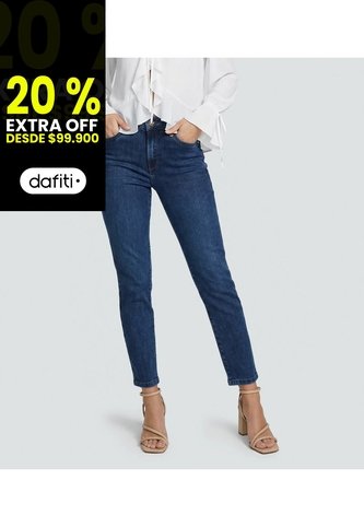 Jean Para Mujer Azul Medio_Oscuro Derek Derek