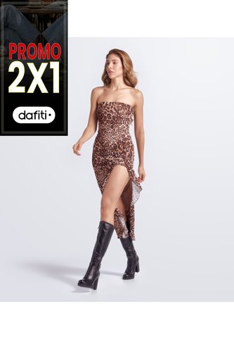Vestido Para Mujer Largo Animal Print Derek Derek
