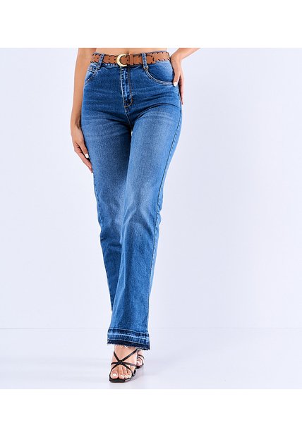 Jean Para Mujer Bota Straight Con Proceso  Derek