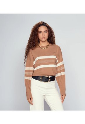 Buzo Tejido Combinado Para Mujer Derek